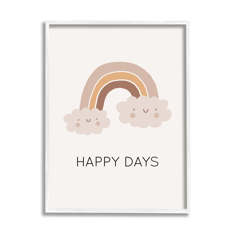 «Happy Days Rainbow On Wood» par LSR Design Studio, impression, H 20 po x l 16 po x P 1,5 po