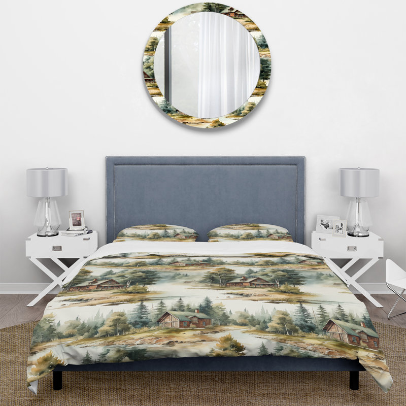 Literie Countyhome Lodge Retreat, Housse de couette simple + 1 taie décorative stan