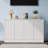 Buffet Cabinet With Storage, Coffee Bar Cabinet With 4 Doors And Adjustable Shelf, Modern Kitchen Buffet Sideboard For Living Room, Kitchen, White-631094203
