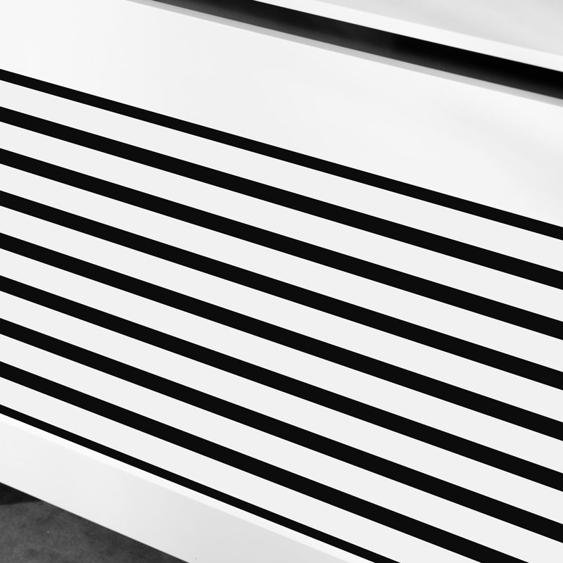 Juhi Medium Radiator Cover Horizontal Slats Free-standing