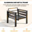 Ensemble de meubles de patio en aluminium, ensemble de 2 fauteuils en métal avec table basse pour ensemble de conversation de patio