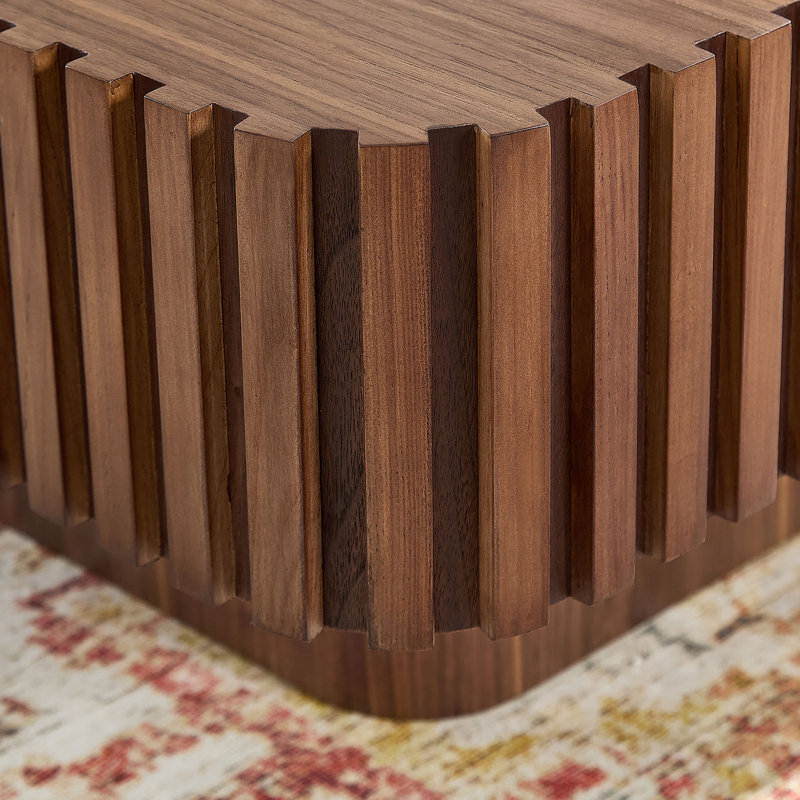 Ensemble de 2 pièces de table basse carrée 31,5 pouces Handcraft, Noyer
