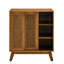 Armoire Mid-Century avec tablettes réglables et pieds en bois massif