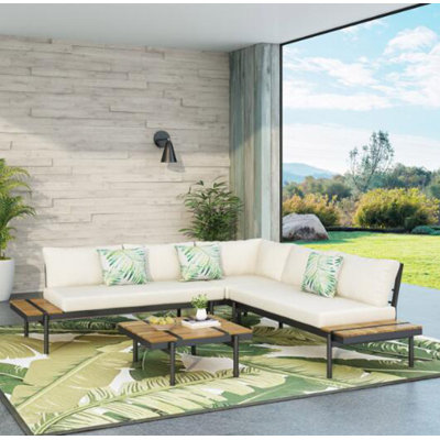 THEO 5 SEATER SECTIONAL SOFA SET WITH CUSHIONS, Comfort And Relaxation Sectional Sofa