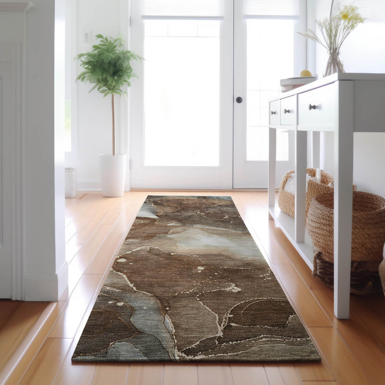 Premium Machine Washable Cerrito AMF522 Brown Rug