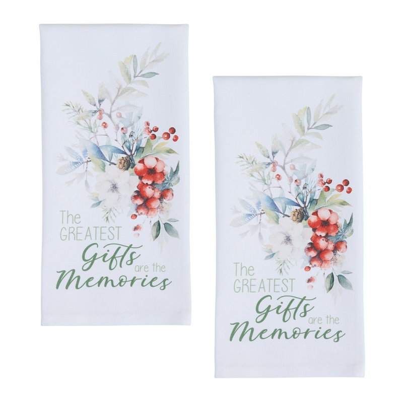  First Snow Decorative Dishtowel Set Of 2, First Snow