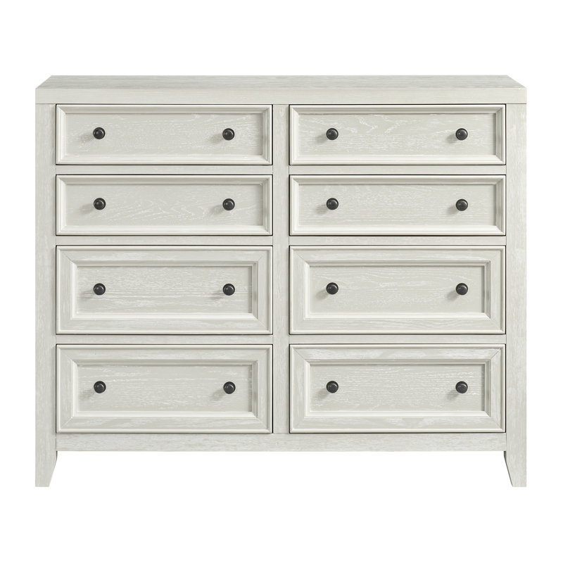 Ilhama 54" W 8-Drawer Dresser , White