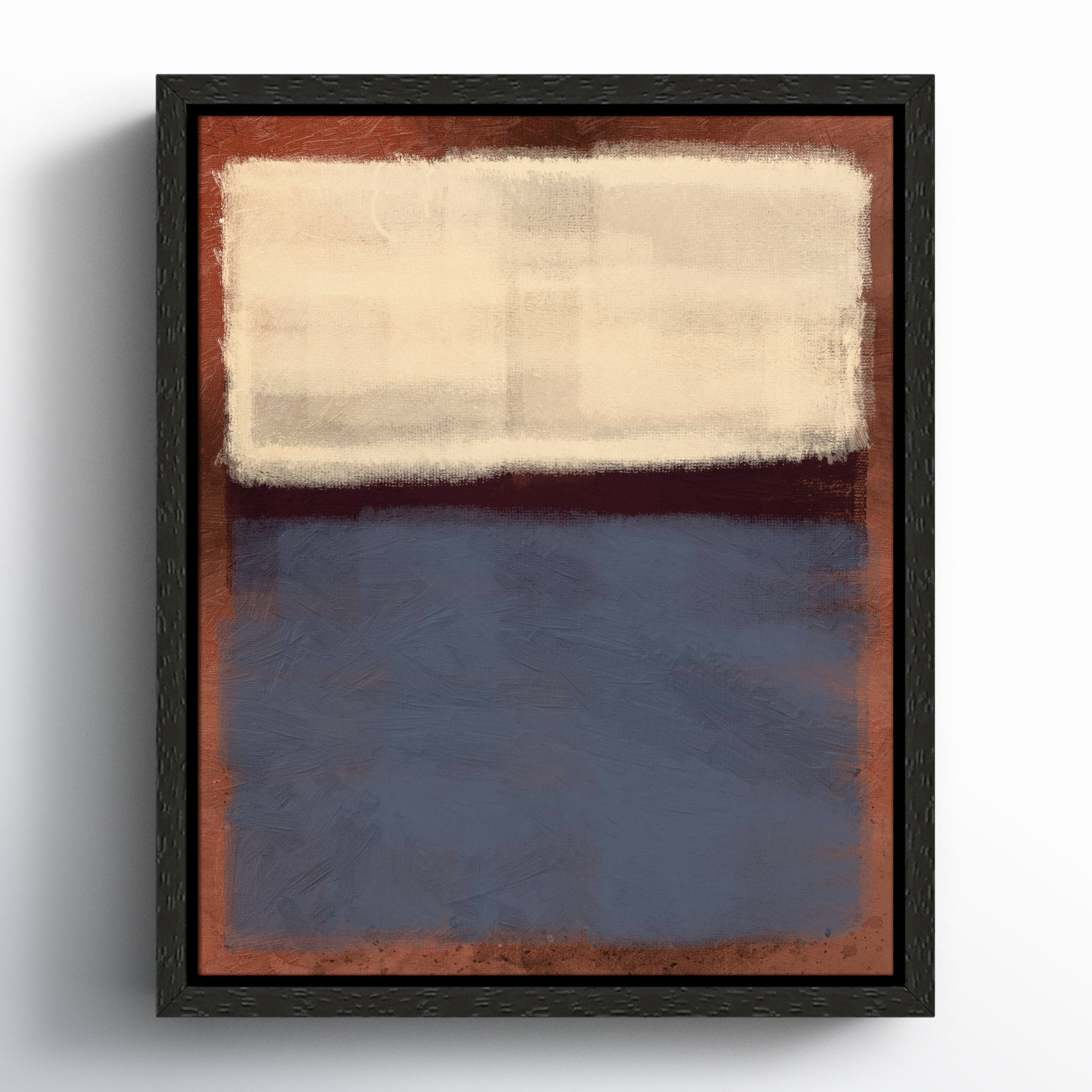 Coronado "Alabaster Burst" Painting, Espresso Framed, 11.5" H x 9.5" W x 2" D