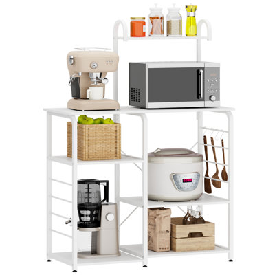 Moulton 35.4'' Iron Standard Baker's Rack With Microwave Compatibility