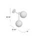 Balko 2 Light Glass Steel Dimmable Armed Sconce