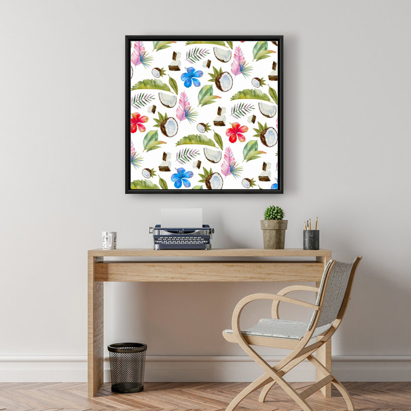 Tropical Pattern Print On Canvas