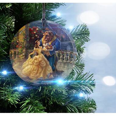 Disney Parks Glitter Blown Glass Stitch w/antlers Christmas Ornament  Present NWT