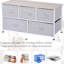 Étagère de chambre à coucher de 40 po avec commode cubique 5 tiroirs 5 tiroirs - Gris