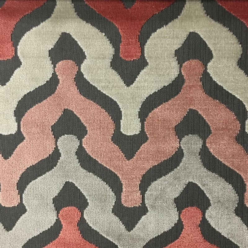 Monroe-Leicester Cut Velvet Upholstery Fabric, Blush