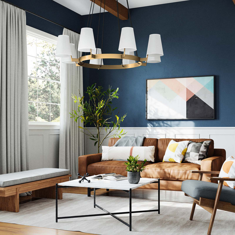 Lustre 8 lumières Surround by Modway, Laiton satiné