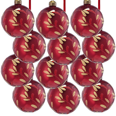 Boules de Noël, boules de Noël suspendues en verre pour décorations de fêtes