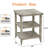 Farmhouse End Table Rustic Side Table With Storage Shelf For Small Spaces