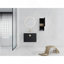 Meuble-lavabo mural 28 po avec lavabo en céramique et armoire latérale, armoire à portes à fermeture douce 28 po