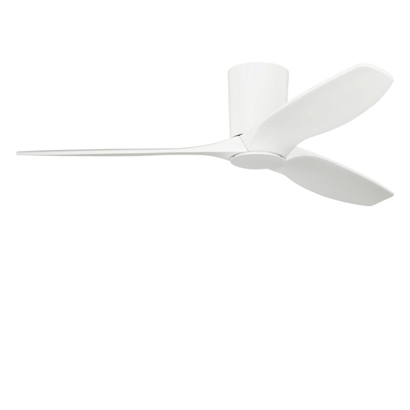 Seyra Smart Hugger LED Ceiling Fan, Matte White, Matte White, 52" Wide