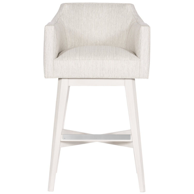 Ian Upholstered Bar Stool with Solid Wood Frame, Extra Tall (34" Seat Height)