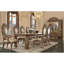 Chaise d'appoint avec sculptures complexes et pieds Queen Anne, ensemble de 2, brun