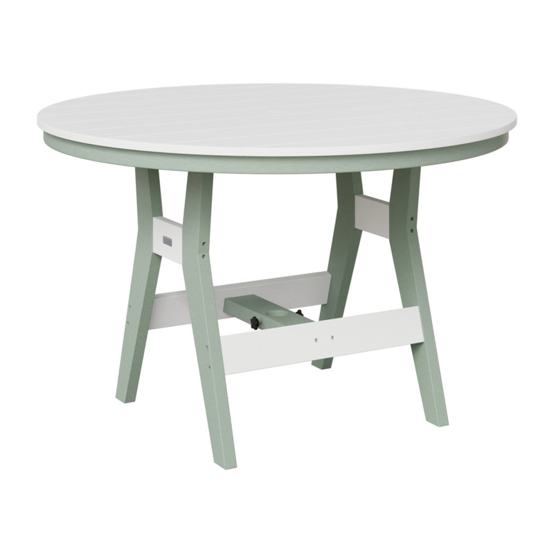 Table de bar ronde 48 po Berlin Gardens Harbor, Blanc, Écume de mer, écume de mer