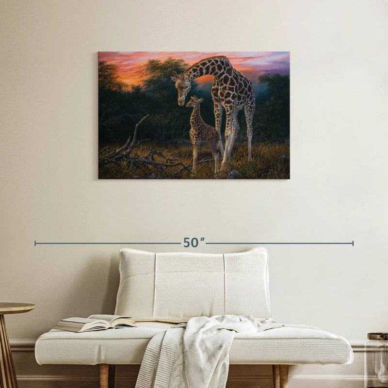 Girafe «A Mothers Love», H 24 po x l 36 po