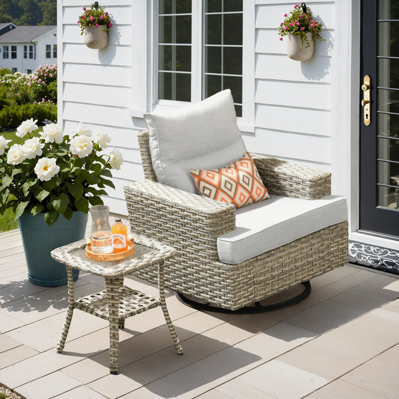 Ensemble de chaises berçantes Wahkon, Light Gray