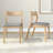 Modern Solid Wood Dining Chair with Upholstered Cushion (2 Pack)-459420458-434809191
