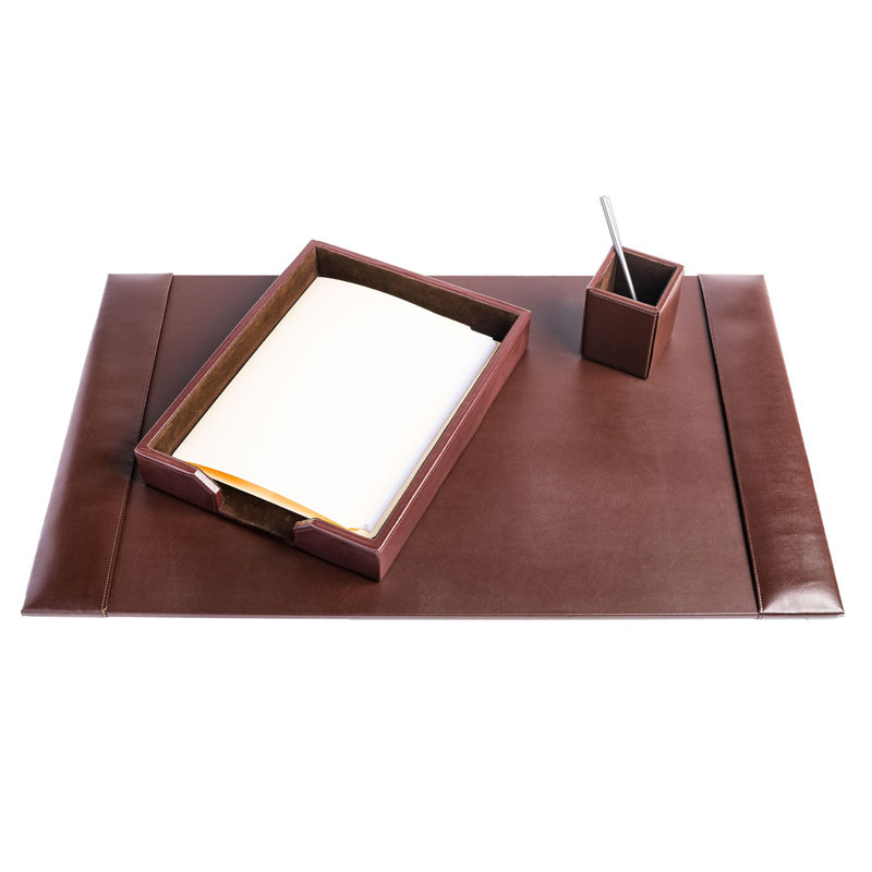 Ensemble de bureau 3 pièces, Brun foncé