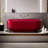 Modern Creative Red Oval Bathtub