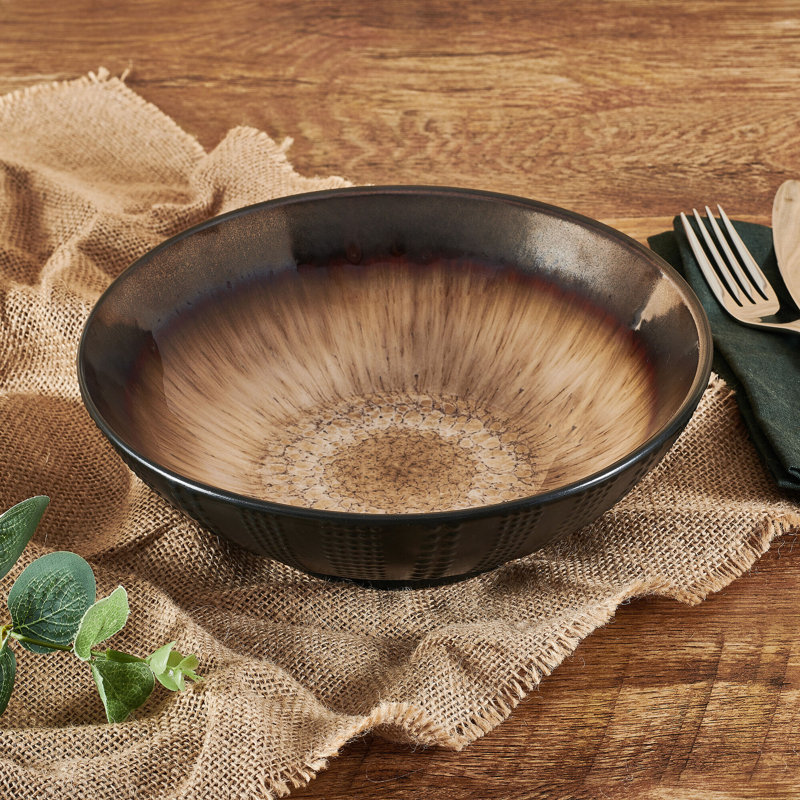 Gourmet Basics by Mikasa Verona Cream Serving Bowl, 9 Inch