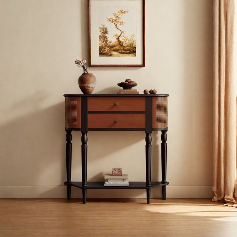 Retro Multifunctional Console Table  with 2 Drawer