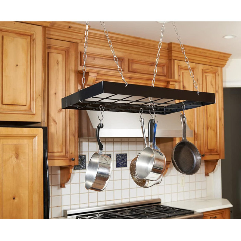 Steel Rectangle Wall Mounted Pot Rack