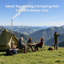 Poêle de camping d'extérieur en titane avec four Green Green Poove, compatible avec les granules ou le bois