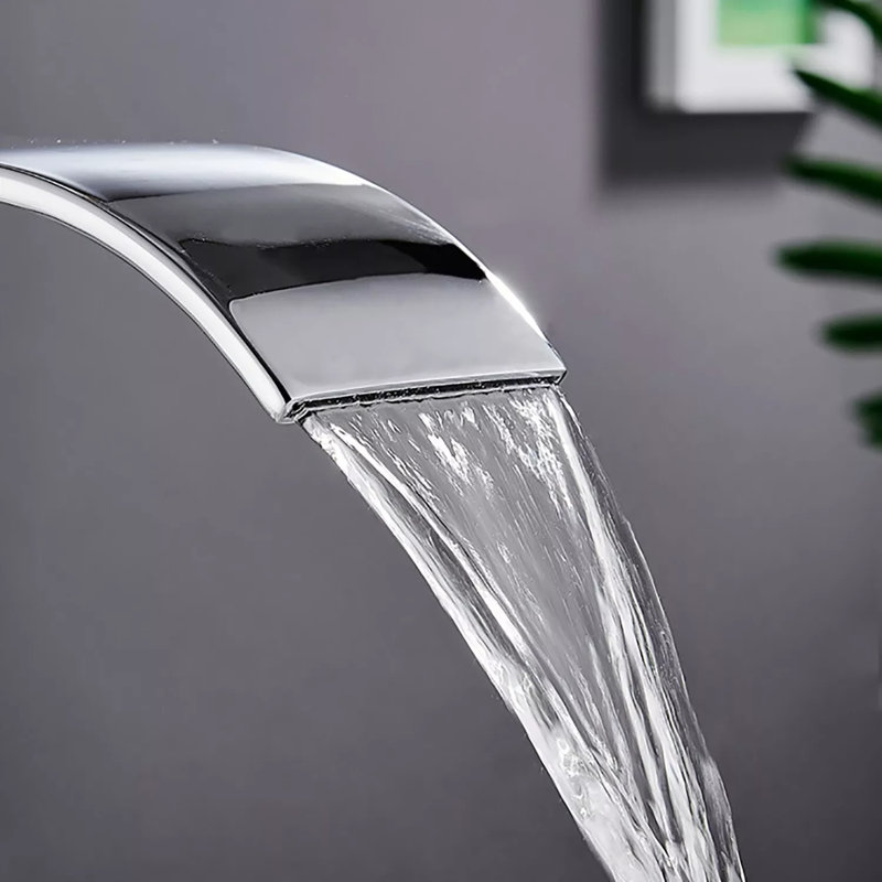 Robinet de salle de bain monocommande à fixation sur le comptoir, Chrome