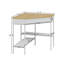 Console d'angle avec tablette de rangement pivotante