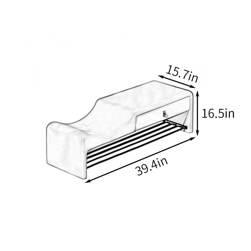 Banc de rangement pour chaussures 39,4 po, Café