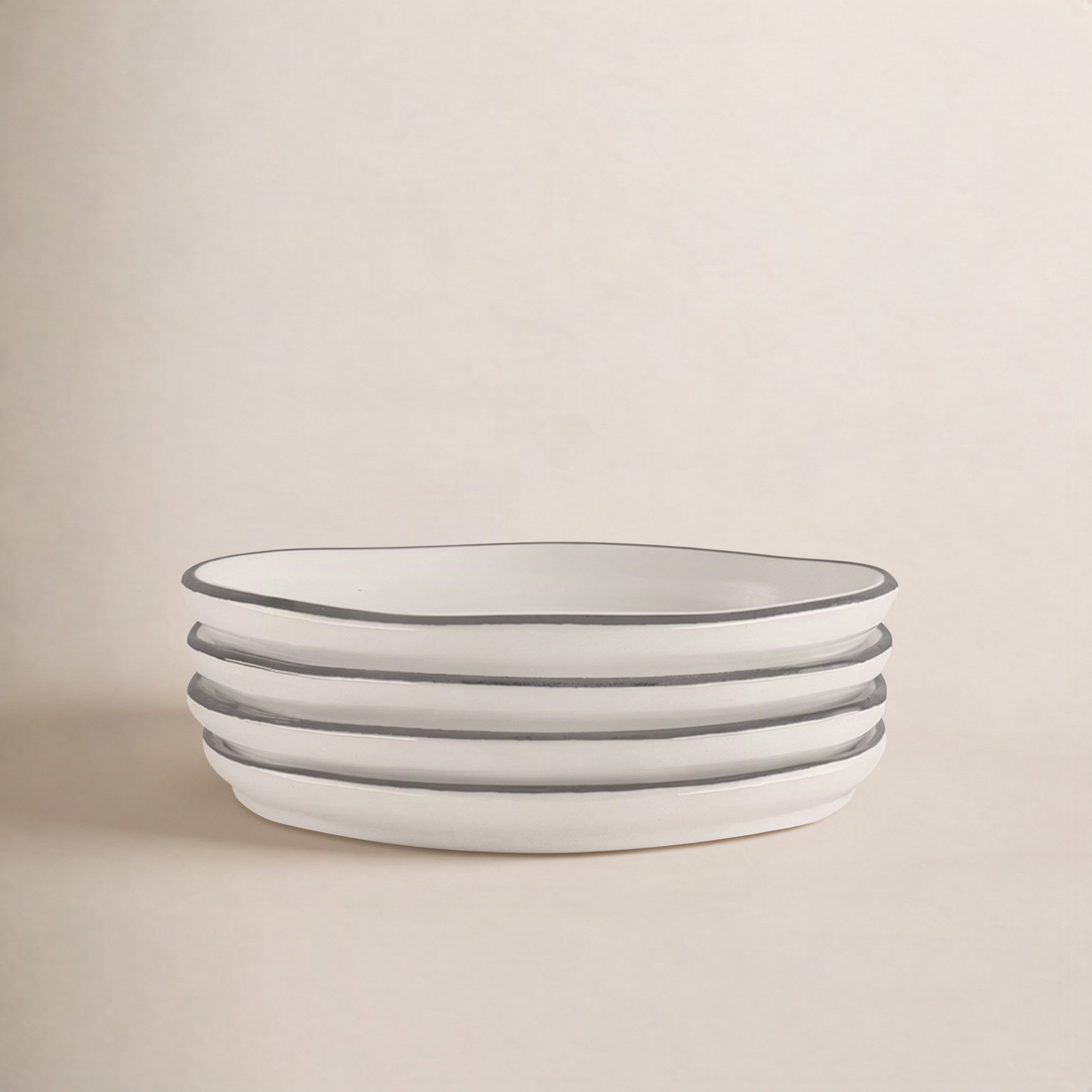 Abbesses 5" Porcelain Appetizer Plate, Grey