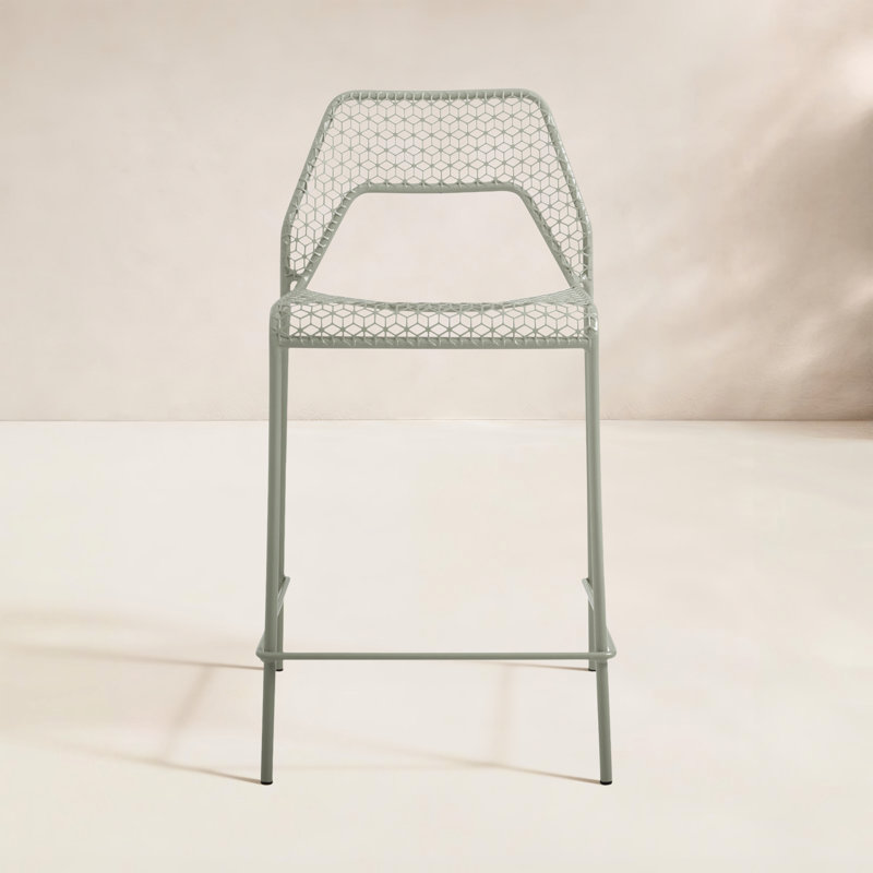 Hot Mesh Outdoor Stool, Gray Green, Counter Stool (24.4" Seat Height)