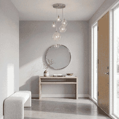 Jensi 5-Light Chandelier in Brushed Nickel