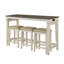 Ensemble de table de salle à manger à hauteur de comptoir moderne à deux tons 4pc