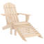 Highland Dunes Garden Adirondack Chair with Ottoman and Table Solid Fir Wood-1829923058