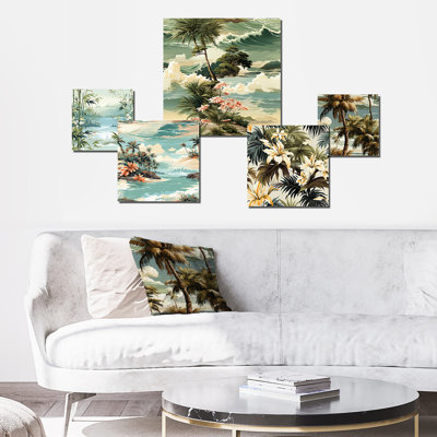 Chylee - ensemble d'art mural floral de 5