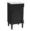 Armoire de salle de bain de style français 18 po avec rangement, solution pour petit espace avec lavabo en céramique, tablette réglable, charnières à fermeture en douceur