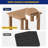 Double Layer Adirondack Side Tables, 16" Weatherproof HIPS Square End Table for Patio, Pool & Porch, Teak-868747890
