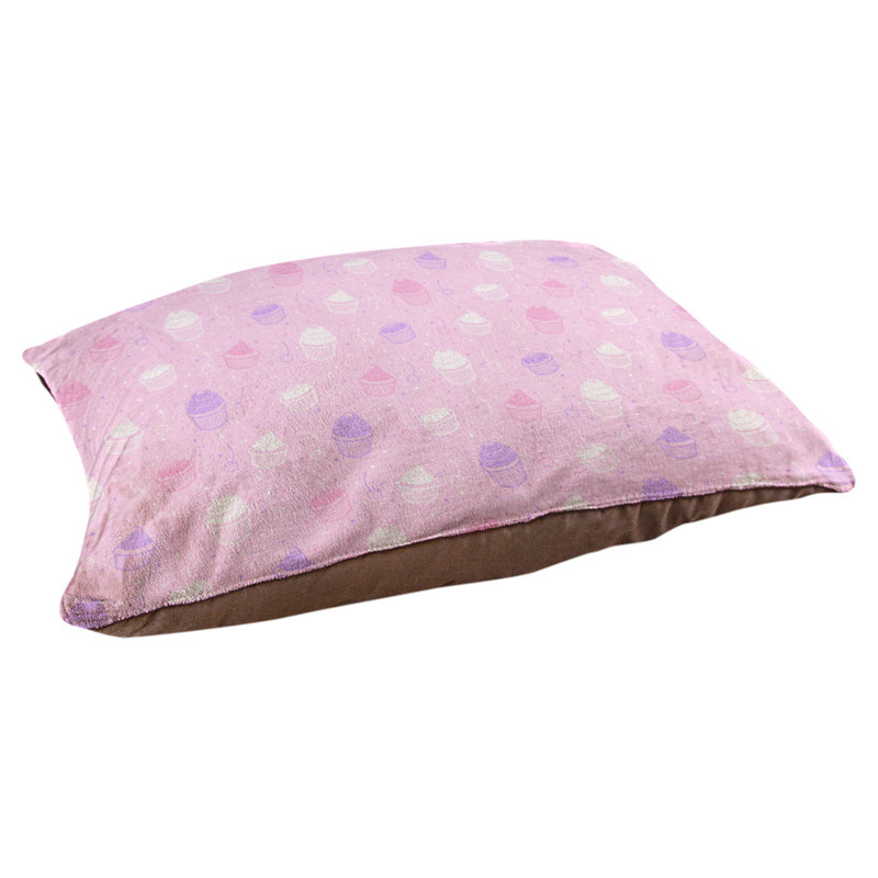 Byrge Fleece Pet Bed, 9.50" L x 29.50" W, Pink/Purple