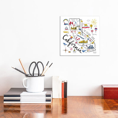 California 1 Piece Wrapped Canvas Painting