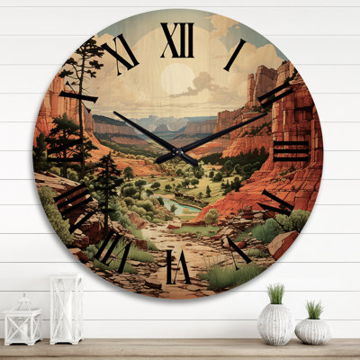 Horloge murale en bois massif Myron