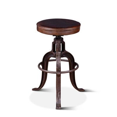 Wellington Upholstered Adjustable Stool with Metal Frame